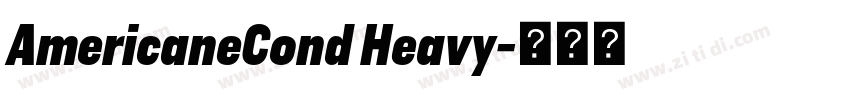 AmericaneCond Heavy字体转换